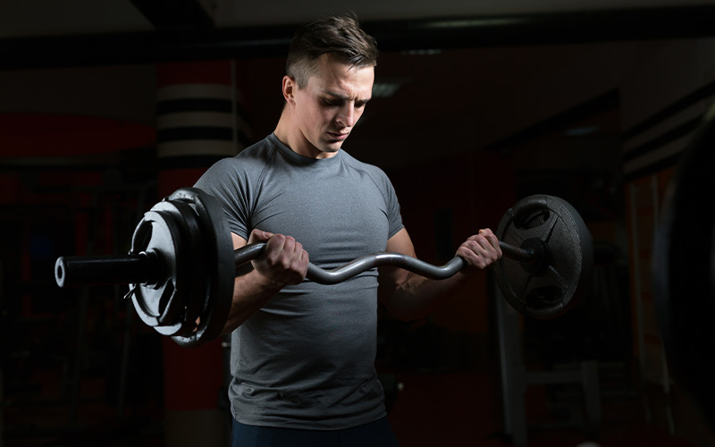 8 Latihan Bisep dan Trisep Yang Paling Efektif 2 Barbell Curls Workouts