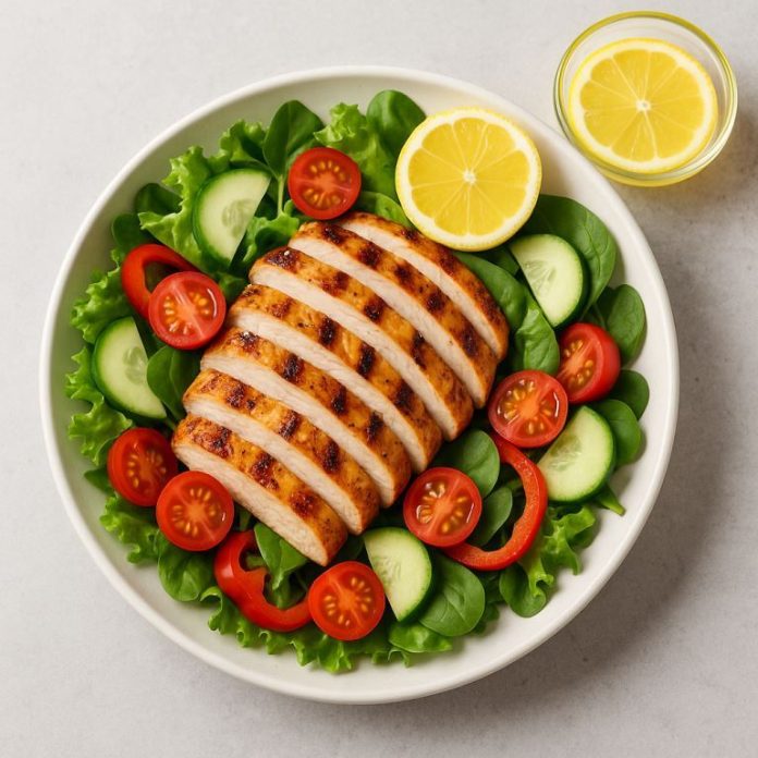 Grilled Chicken Salad dengan Dressing Lemon 1