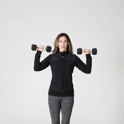 Standing overhead dumbbell presses - healthline